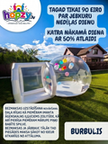 Bubble Dome – Caurspīdīgā piepūšamā bumbu atrakcija noma | Hopzy.lv