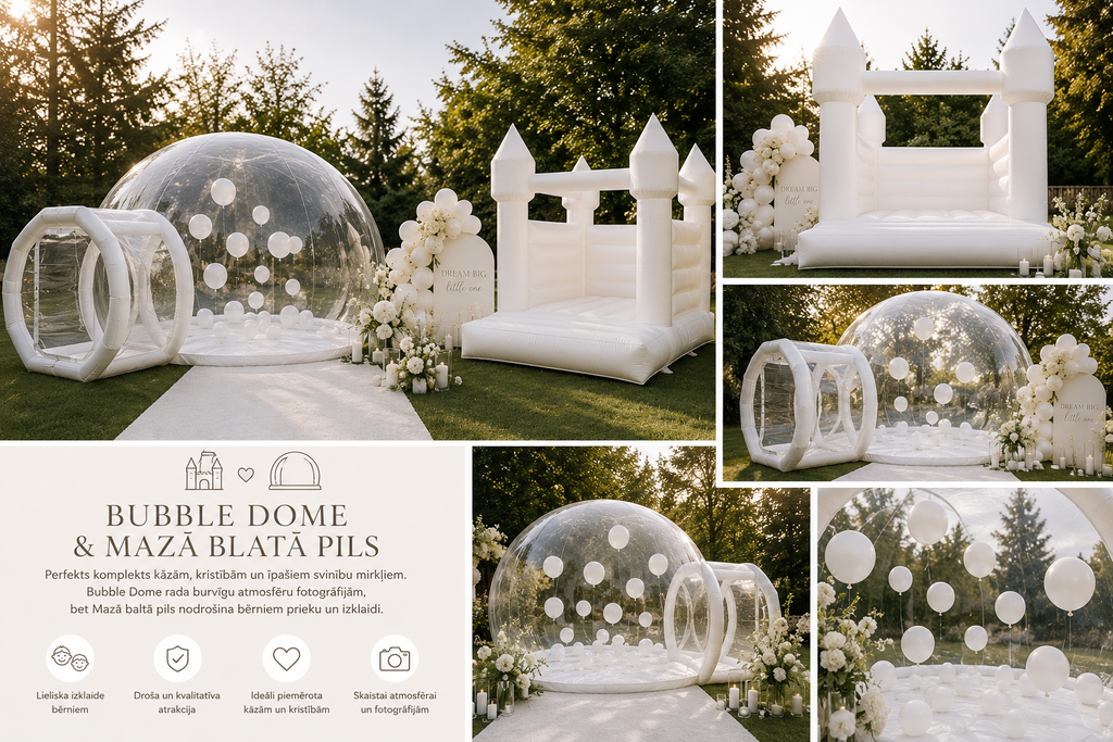 Hopzy Combo – Burbulis (Bubble Dome)+ Mazā Baltā pils noma | Hopzy.lv