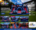 Zirnekļcilvēka piepūšamā atrakcija ar diviem slidkalniņiem (6 × 5 m) | Hopzy.lv