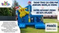 Pokémon Piepūšamā Atrakcija ar Slidkalniņu (5 × 5 m) | Hopzy.lv